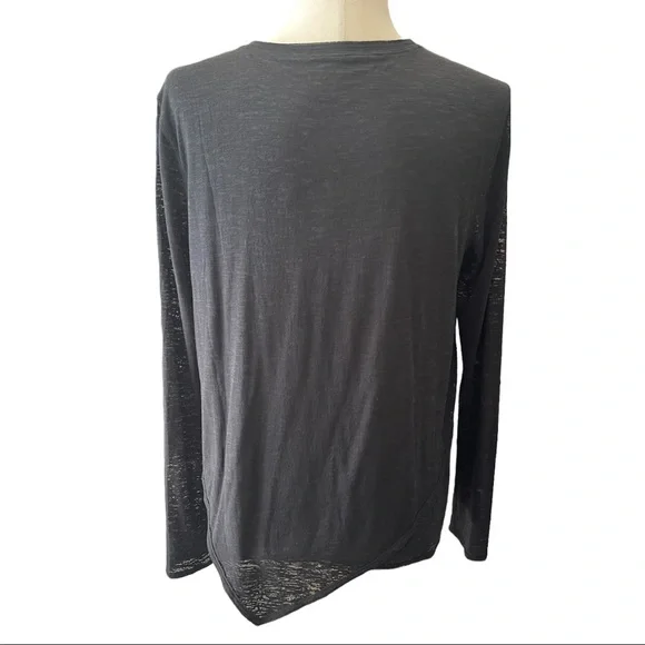 Lululemon Black Burnout Fabric Irregular Hem Top - Picture 4 of 7